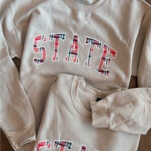 Ohio state red plaid sweatshirt